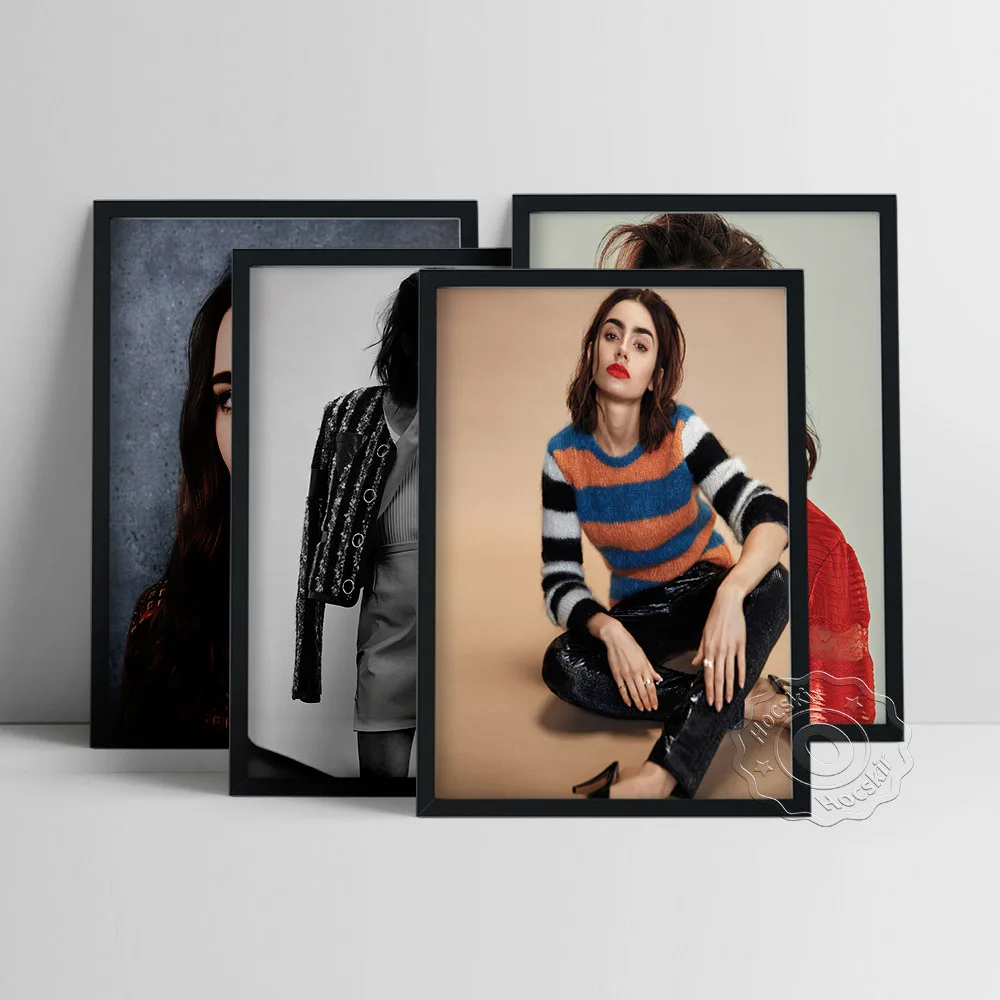 ملصق ليلي كولينز، لوحة فنية جدارية للممثل الأنثوي، مطبوعات فنية للممثلة التلفزيونية، لوحة جدارية على شكل نجمة الفيلم، ديكور جدار غرفة المعيشة #2