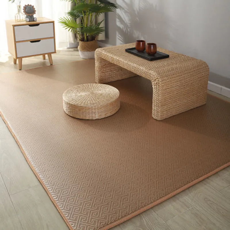 Japanese Style Tatami Mat Rattan Jute Floor Mat Thick Living Room Summer Cool Sleeping Mat Baby Play Mat Foldable Customized