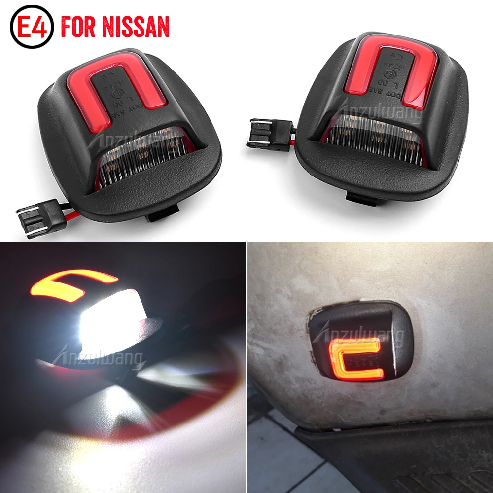 Car Accessories Led Number Plate Light Lamp For Nissan Xterra Roniz WD22 1999-2004 Frontier Navara NP300 D22 1998-2004 Canbus