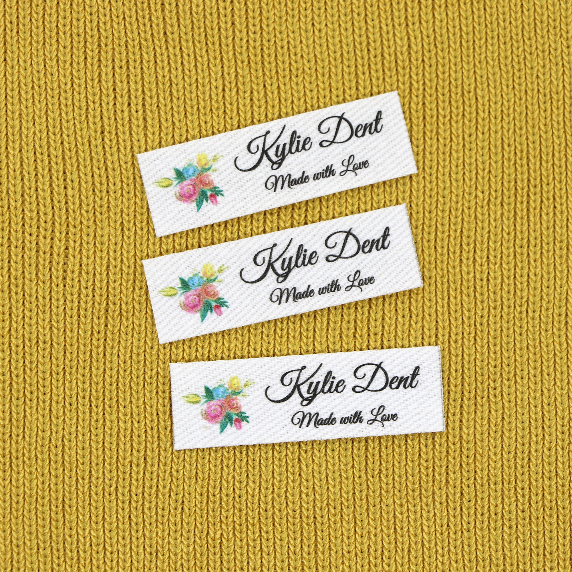 

Custom logo labels, Name iron on label, Custom Clothing tags, Organic Cotton Labels(YT260)