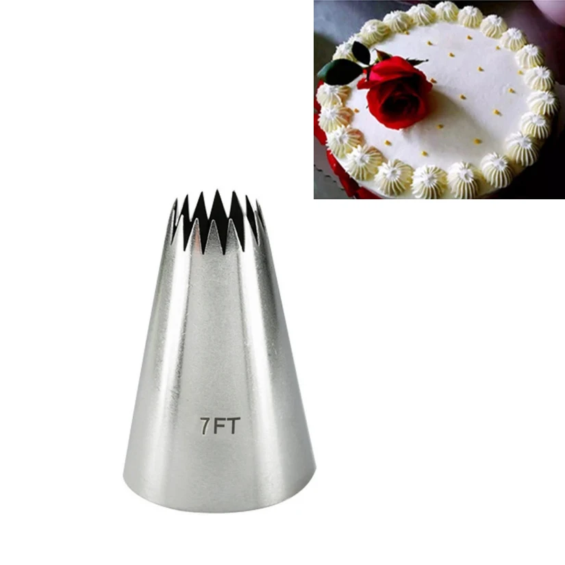 5FT/6FT/ 7FT/ 8FT/ 9FT Stainless Steel Cream Cupcake Pastry Nozzles Cake Decorating Icing Piping Tips Baking Tools