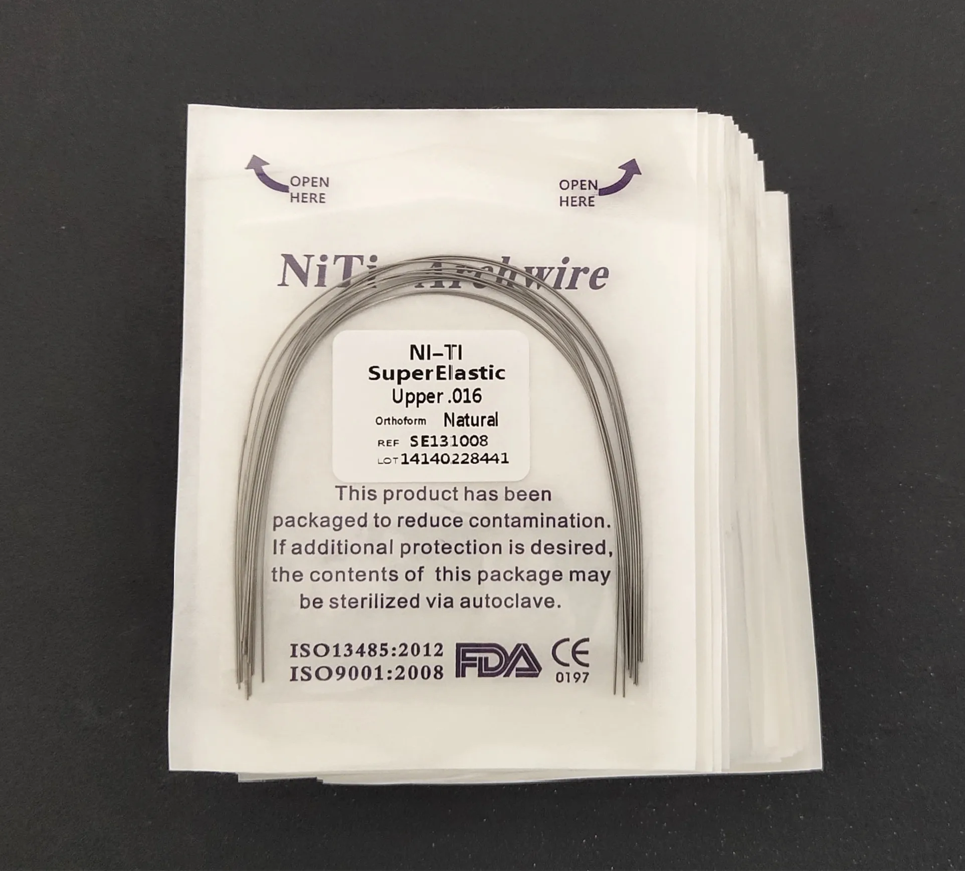 10Packs/100Wires Dental Super Elastic Niti Round/Rectangular Arch Wires  Orthodontic Arches Arcs Nature Natural Form