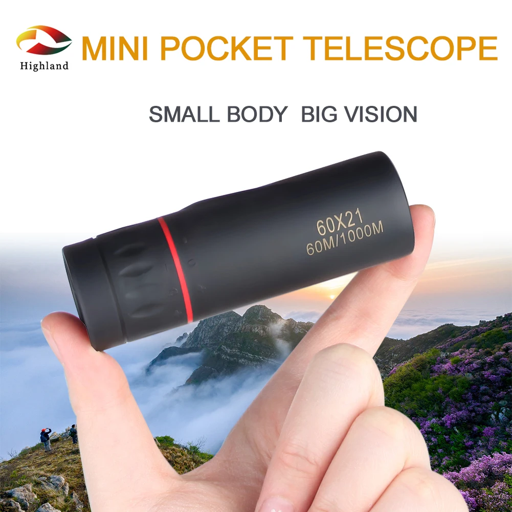 60*21 Monocular High Definition Binoculars Compact And Fine Pocket Bird Watching Goggles Opera Field Goggles Hunting Lookouts