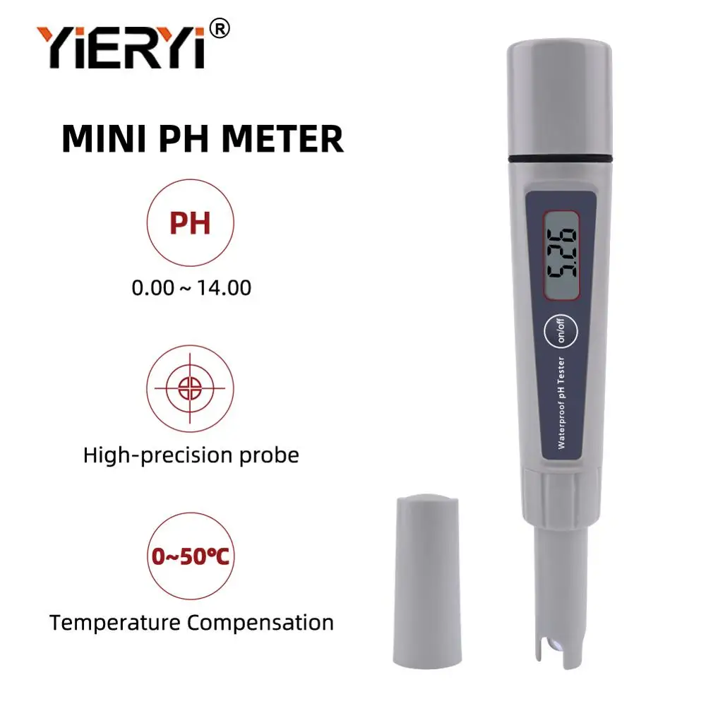 

yieryi PH-032K Pocket Pen Water test Digital PH Meter Tester PH-009 IA 0.0-14.0pH for Aquarium Pool Water Laboratory