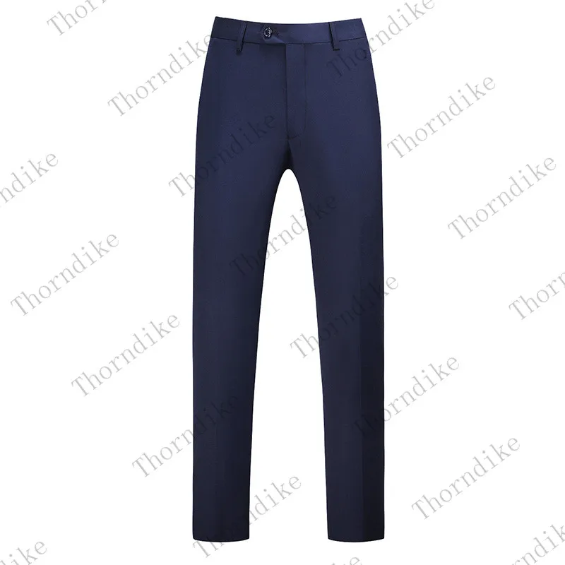 Pantalon de costume d'automne pour homme, coupe droite ample, épais, violet, formel, pour affaires,