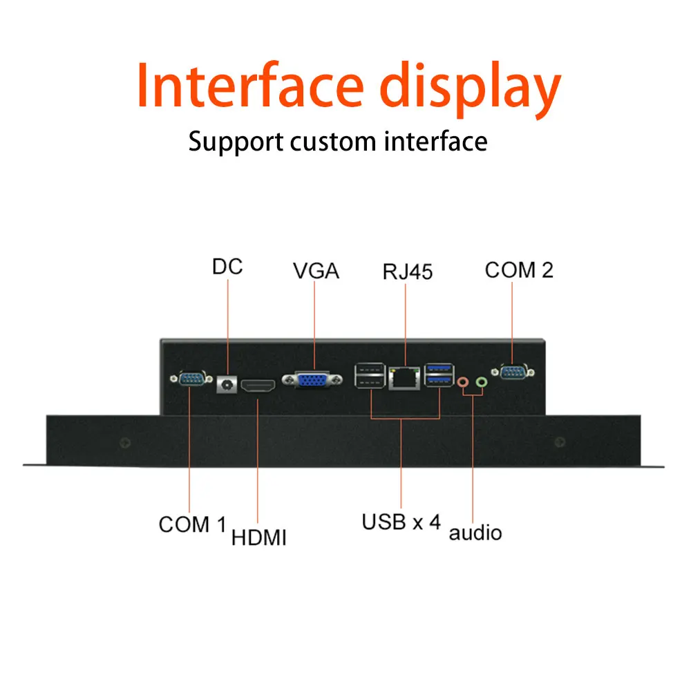 Imagem -03 - Pro Mini Computador Industrial 14 156 173 185 215 236 19 Painel do pc Tela de Toque Resistiva Wifi Win10