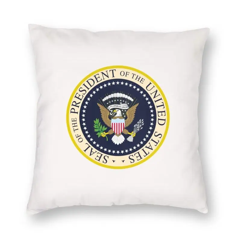 Us President Seal Flag Coat Of Arms Throw Pillow Case Home Decor Donald Trump Presidential Cushion Cover for Living Room