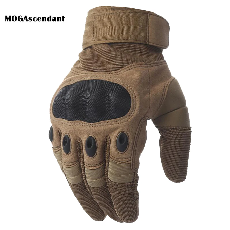 Guanti Touch Screen invernali da uomo Paintball Airsoft Shooting Combat Anti-Skid Bicycle Hard Knuckle guanti a dita intere