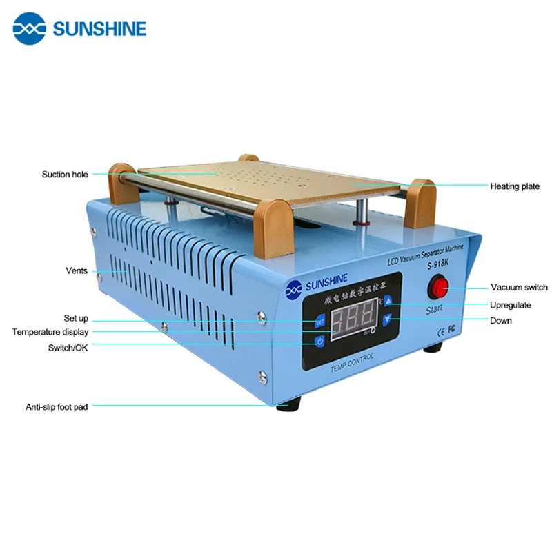 SUNSHINE S-918K 8.5 Inch LCD Vacuum Separator Machine Mobile Phone Lcd Screen Repair Separator Display Glass Removing