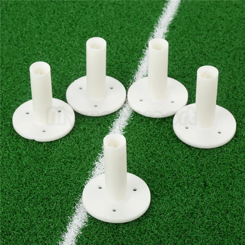 5Pcs Tees Rubber Golf Driving Range Mat Tees Holders Practice Training Divot Tool White Golf Rubber Tee Holder 57mm