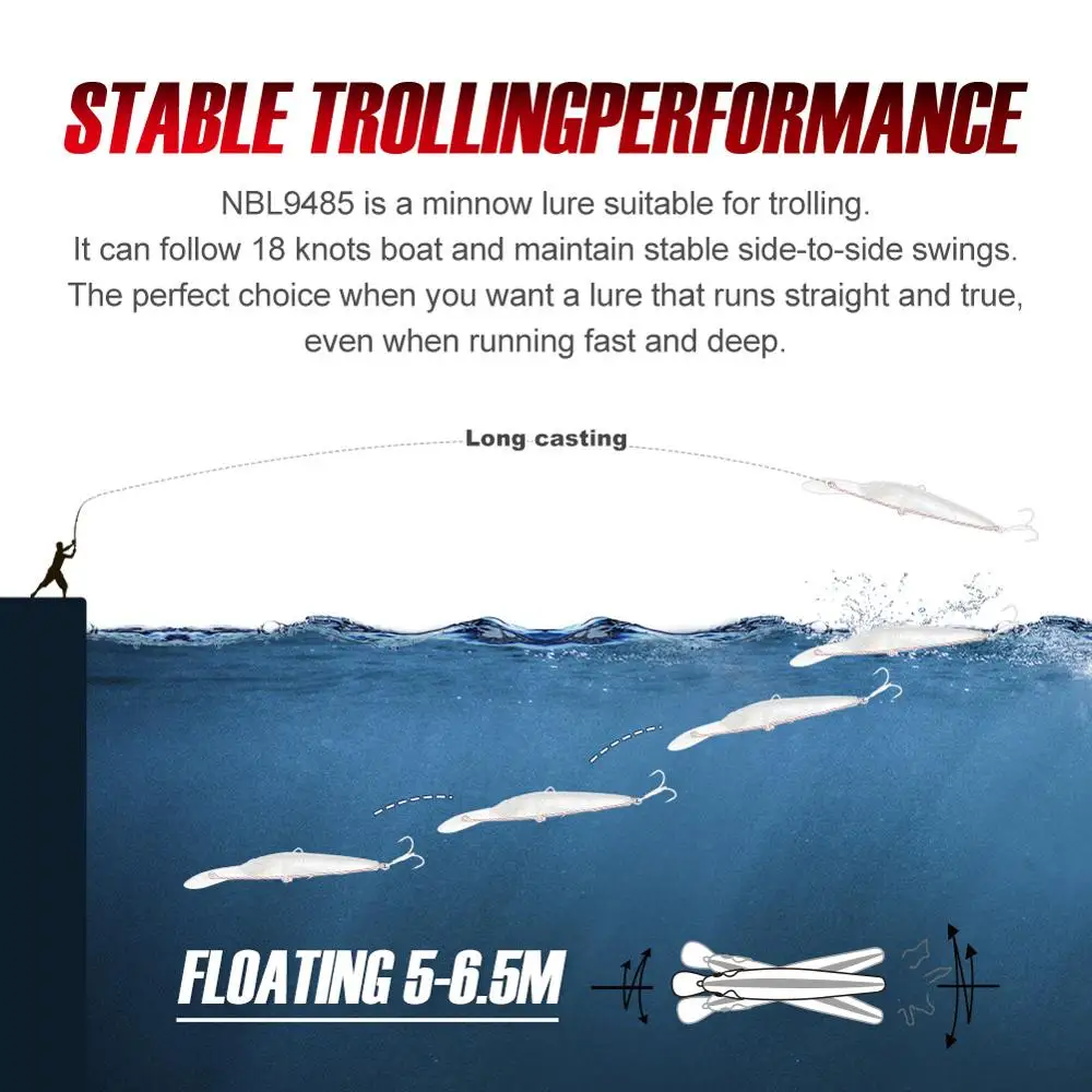 Noeby Minnow Trolling 18cm/90g – Señuelo sinking para atún GT - imagen 4