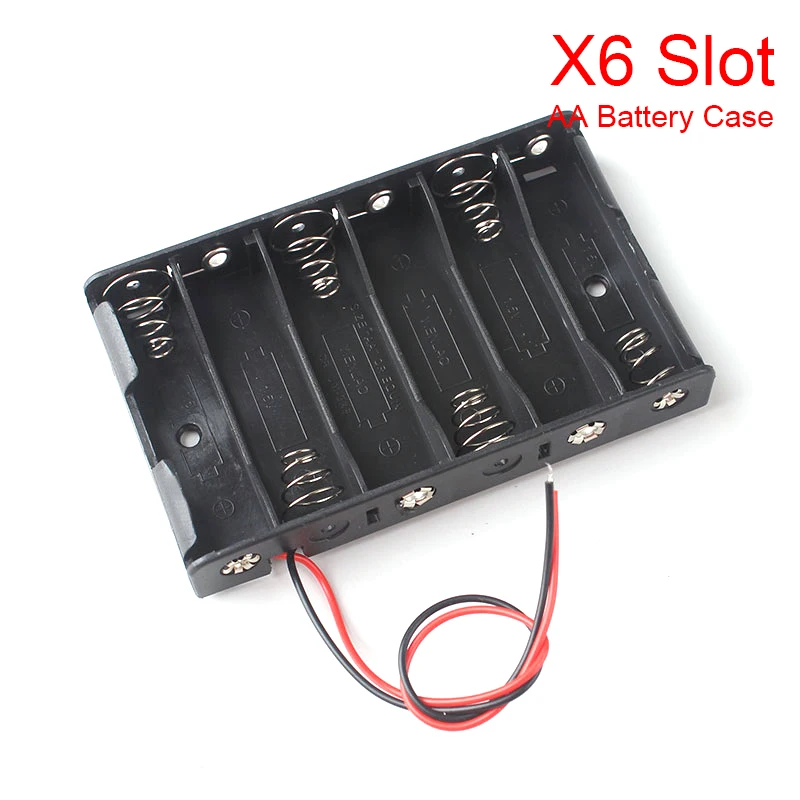 2021 neue 1 2 3 4 8 Slots AA Batterie Fall Box AA LR6 HR6 Batterie Halter Lagerung Fall Mit Blei draht Bateria Schutz Container