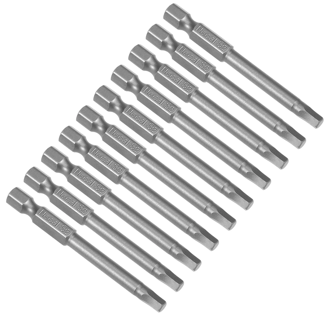 uxcell 10 pecas hexagono chave de fenda conjunto bit hex haste h4 hex cabeca parafuso driver bits s2 alta liga aco ferramentas manuais 65 mm longo 01