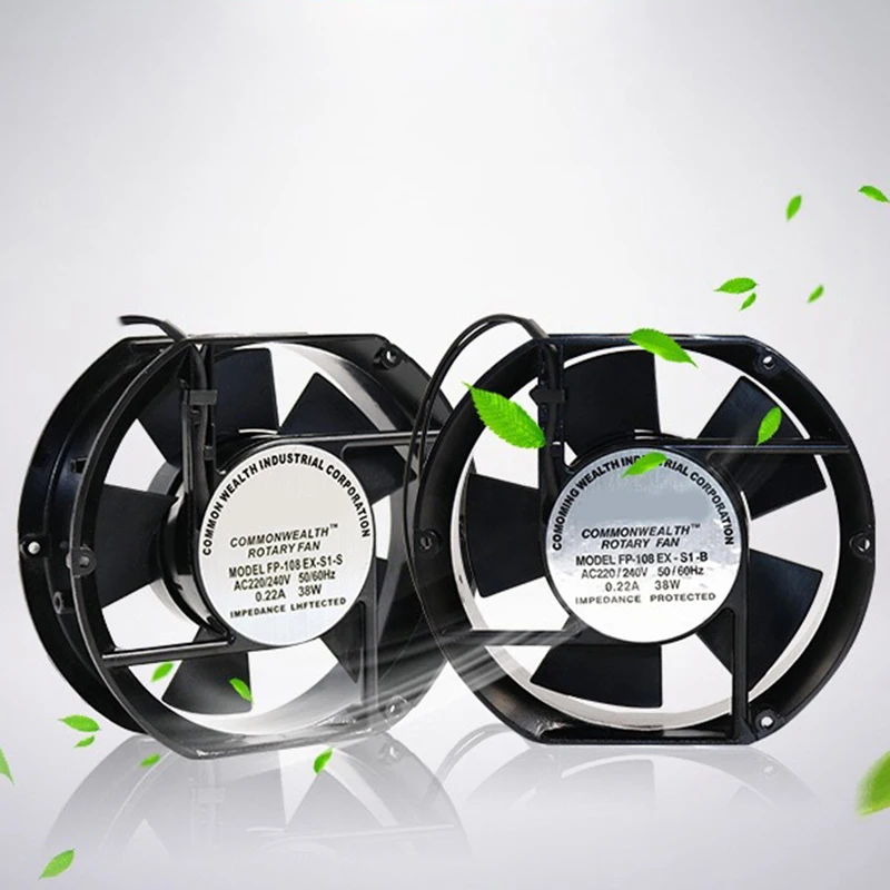Ventilador Axial FP-108EX-S1-B, 220V, 38W, rodamiento Dual, ventilador de refrigeración Oval, 172x150x51mm