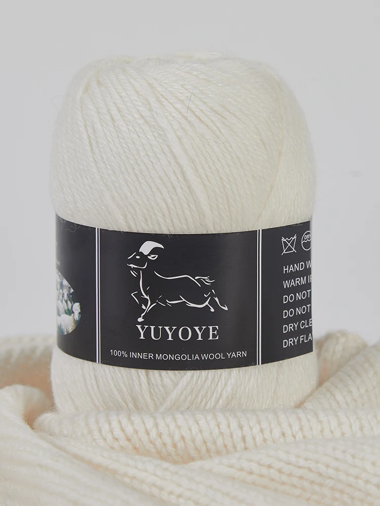 YUYOYE 100%Wool Yarn 4-Ply Hand Soft Fluffy Crochet Yarn for DIY Knitting Warm Mink Woolen Thread Worsted Handmade Line 50g/Ball