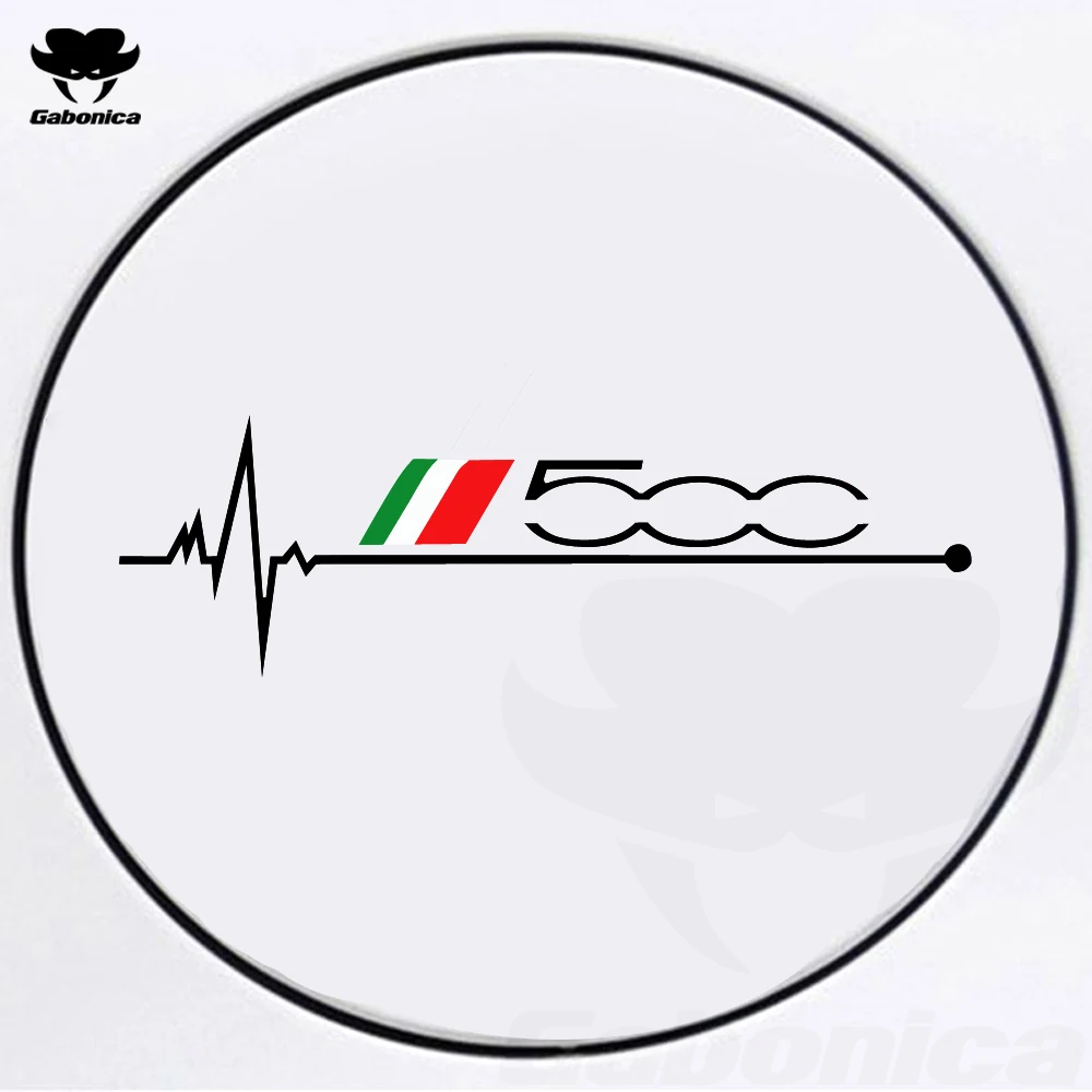 1Pcs Auto Tank Olie Sticker Voor Fiat 500 500x 500l 500C Auto Accessoires Reflecterende Kk Auto Sticker Decal