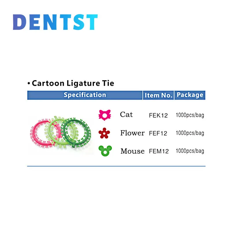 Separatore Ortho dentale fascette per legature elastomeriche fascette per legature per fiori in cartone animato accessori per catene elastiche Ultra Power in gomma