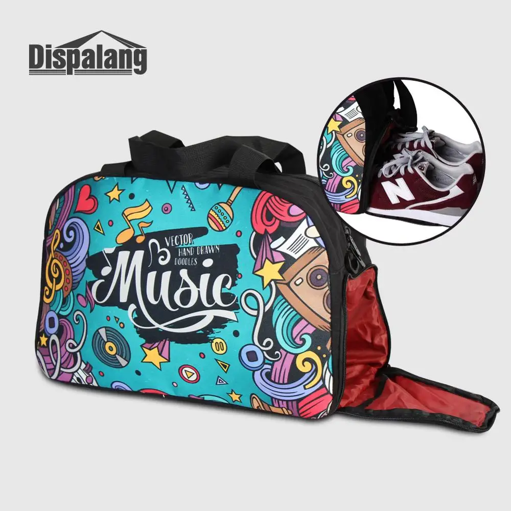 Russian Matryona Matryoshka Doll Printing Duffle Bags For Women Canvas Overnight Weekend Bag With Shoes Pocket Female Duffel Bag