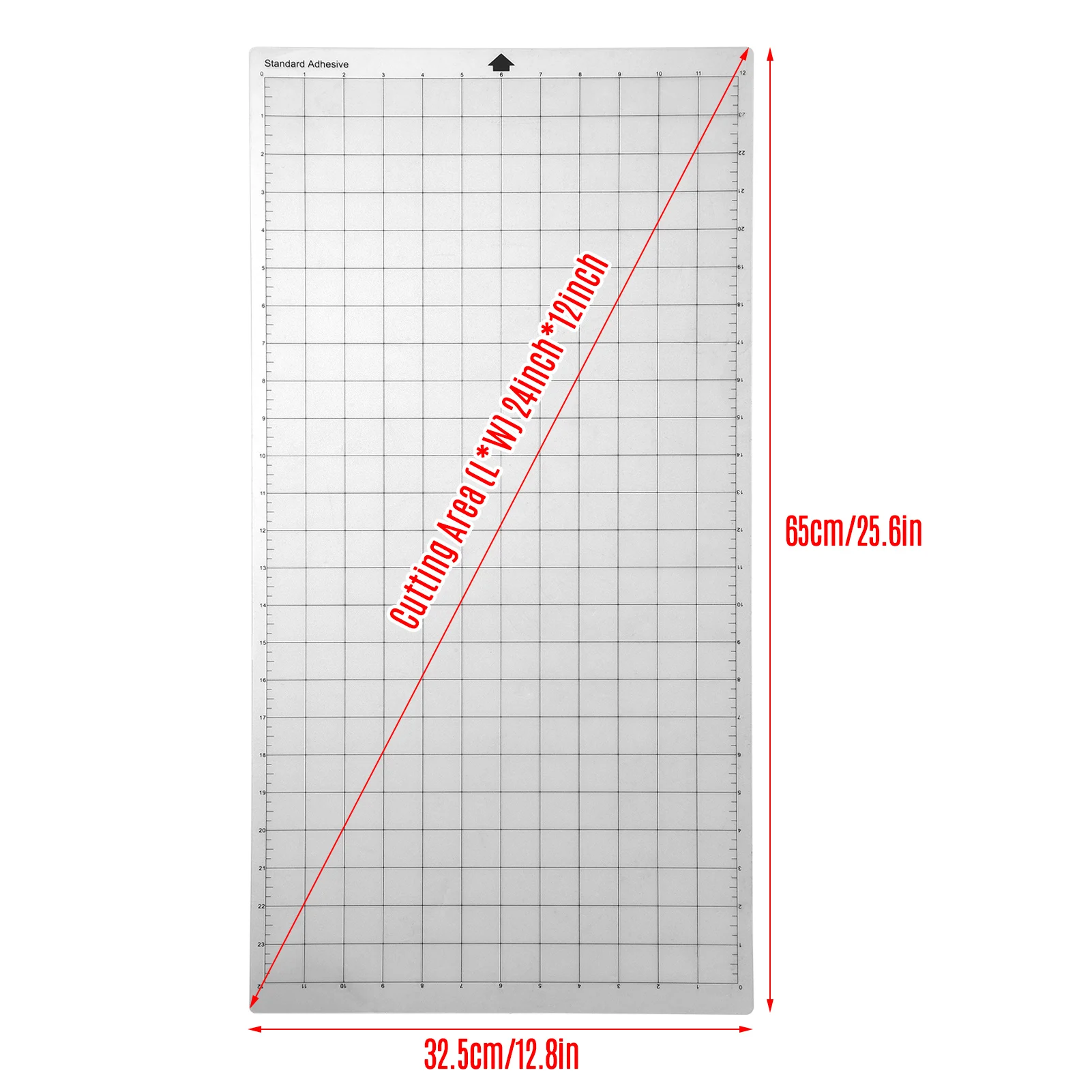 3PCS Replacement Cutting Mat Transparent Adhesive Cricut Mat with Measuring 12x24 Inches for Silhouette Cameo Cutting Mat