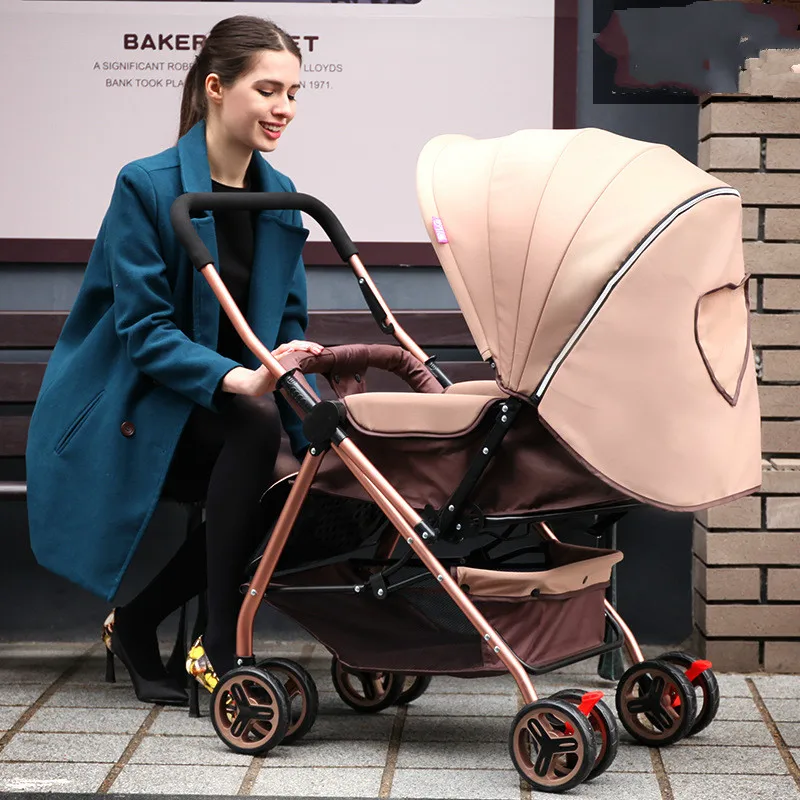 

Multifunctional Luxury Baby Stroller two-way trolley folding bi-directional high landscape stroller