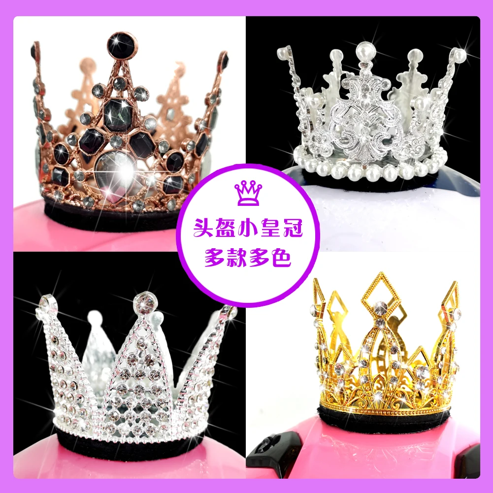 Motorcycle Helmet Crown Decor for Women