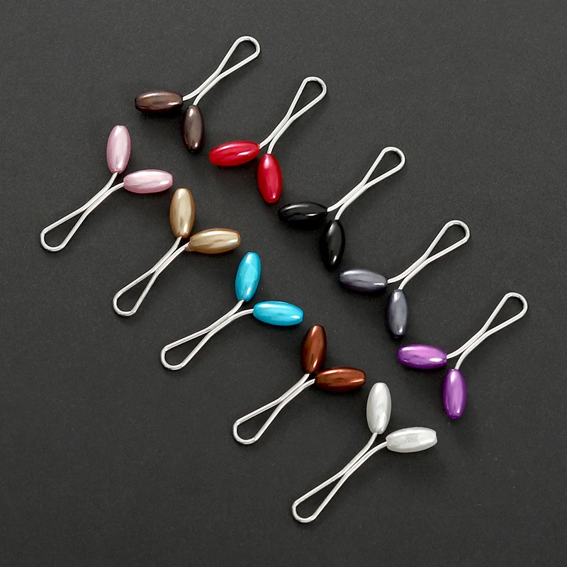 

12PCS Multicolor Headscarf Scarf Clips U-shaped Pearl Pins Hijab Scarf Clips Muslim Arab Shawl Islamic Accessories Women Jewelry