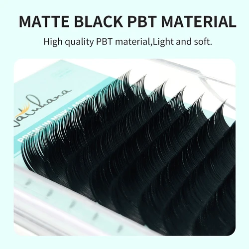 Imagen 2 del producto NATUHANA Corea PBT 16 filas B C D extensión de pestañas rizadas pestañas postizas individuales hechas a mano pestañas de visón sintético para extensiones