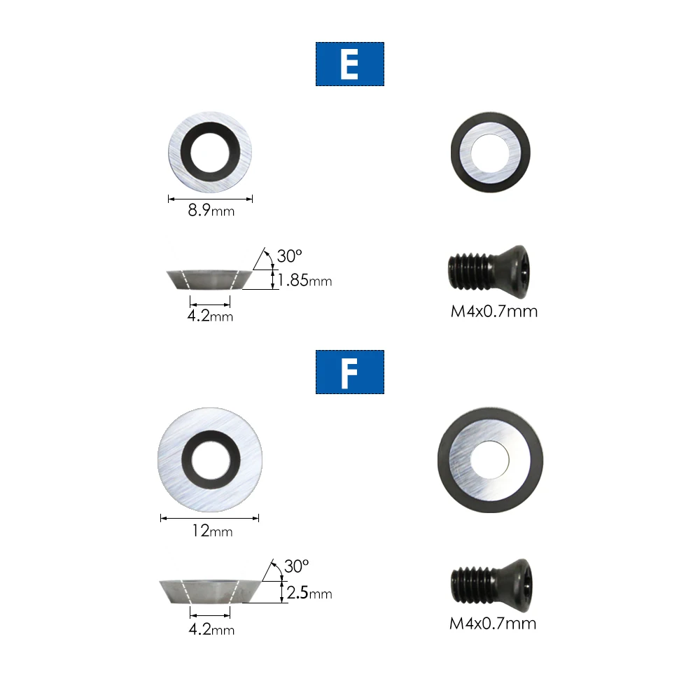 TASP Carbide Cutter Inserts Set Woodturning Tools Replacement Cutter Hollowers Finishers Wood Lathe Turning Tools