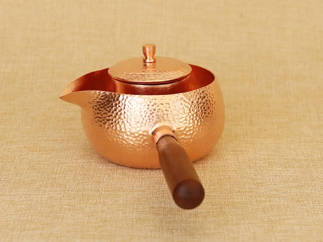 Pure Copper Pot Tea Core Cup Boiling Water Kettle Handmade Round Handle Upscale Gift