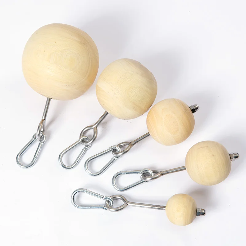 Wooden Climbing Power Ball Rock Climbing and Bouldering Grippers Premium Fitness Cannonball Hold Grips Pull Up Ball