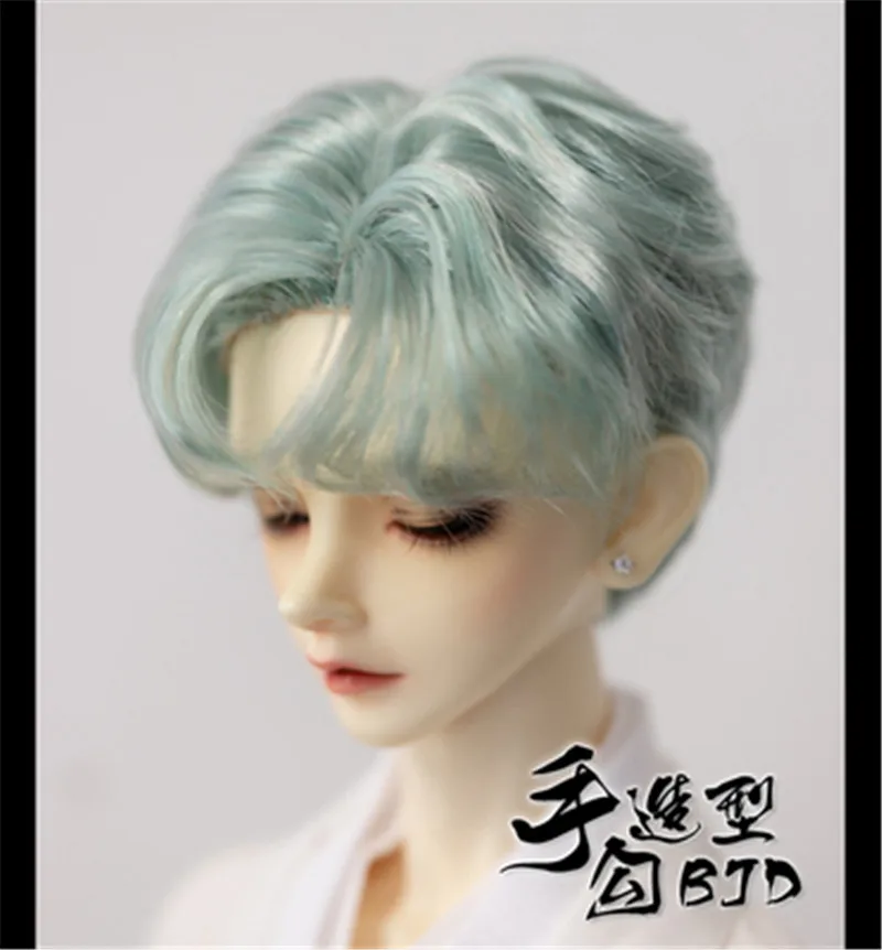 BJD doll wig is suitable for 1/3 Uncle fake hair short hair, milk thread, hand hook, glue style finished wig doll accessories