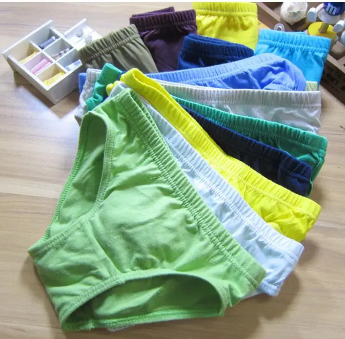 Boy Brief Underwear Cute Cartoon Princess Painting Underpants Size 100-150 Children Solid Color Cotton Soft Thin Brief Underwear