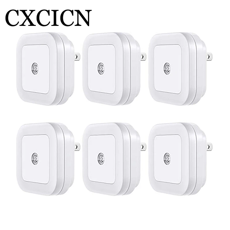 Cool White Plug-in LED Night Light, Dusk to Dawn Smart Sensor Lights Suitable for Bedroom,Kitchen,Toilet,Stairs,Hallway