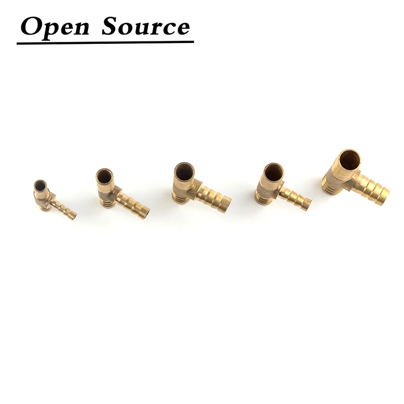 4 5 6 8 10 12 14 19 mm Brass Pneumatic Tower Barb Pipe Fittings T-type Tee Oil Water Gas Adapter