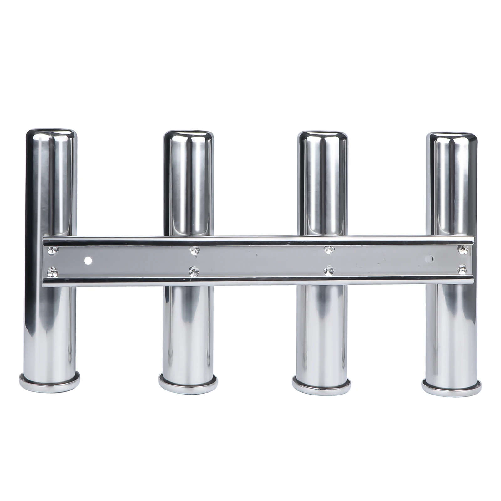 Soporte cañas de pesca vertical inox triple para barco y yate de pared