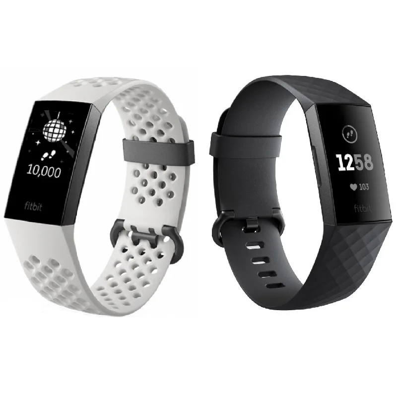 Correa de silicona de repuesto para Fitbit Charge3 3D, correa de diamante suave y transpirable, pulsera deportiva para Fitbit Charge 3