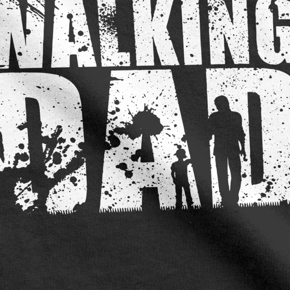 The Walking Dad T Shirt for Men Cotton T-Shirts Round Collar The Walking Dead Father Day Zombie Tee Shirt Tops Plus Size