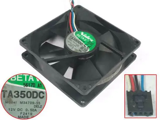 

Nidec TA350DC M34709-35 DC 12V 0.50A 90x90x25mm Server Cooling Fan