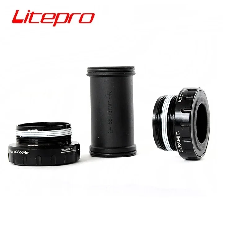 Litepro Bike Bottom Bracket Bicycle Ceramic Bearing One Body Crankset Bottom Bracket BB86 Press-in / BB68 Thread Bottom Brackets