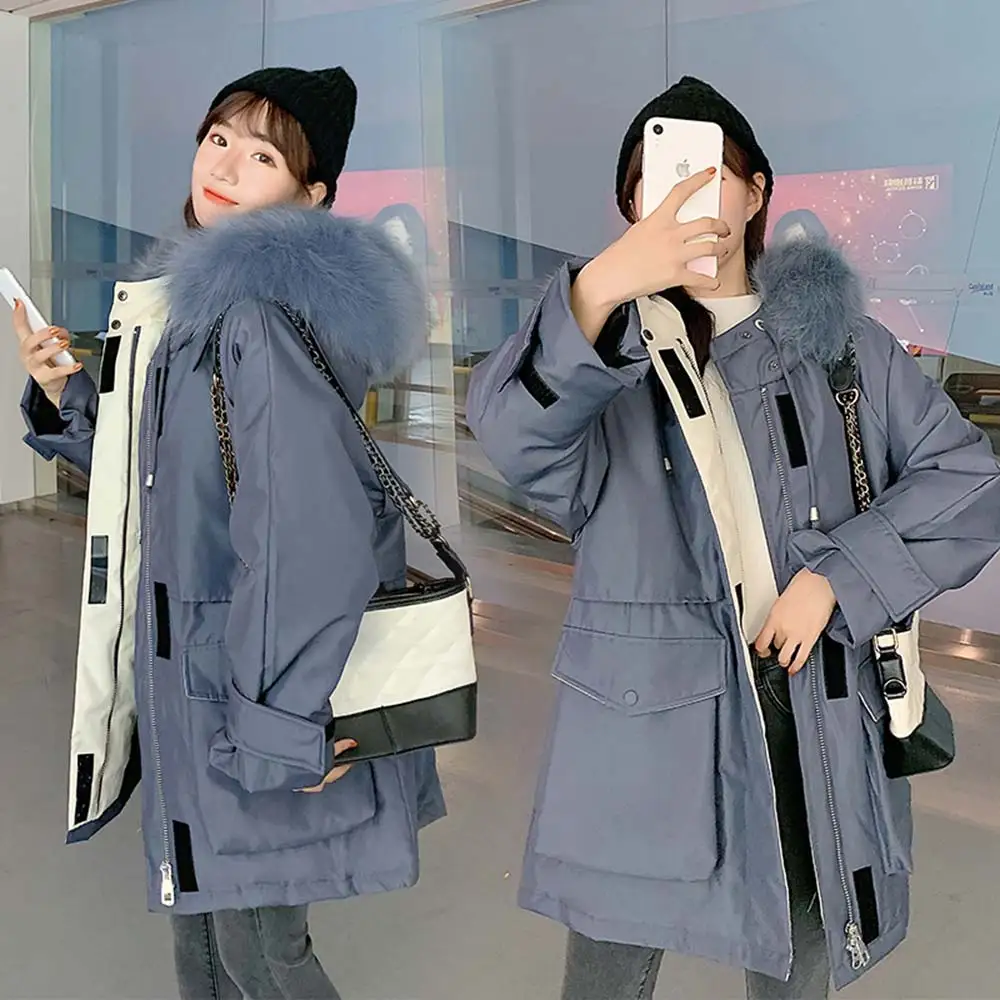 PinkyIsBlack Long Parkas 2020 New Autumn Military Winter Jackets Women Coats Thick Warm Big Fur Hooded Winter Coat Jacket Women