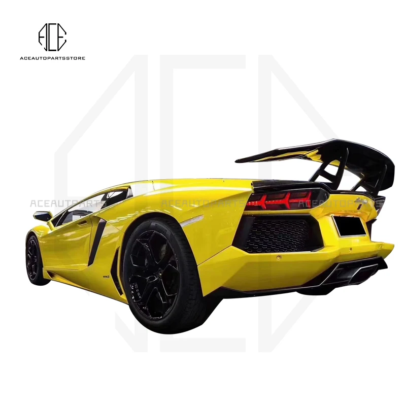 Auto Body Kit For Lamborghini Aventador LP700 LP720 LP750 DMC Style Rear Wing Refit Race Track Spoiler Double Layer Tail