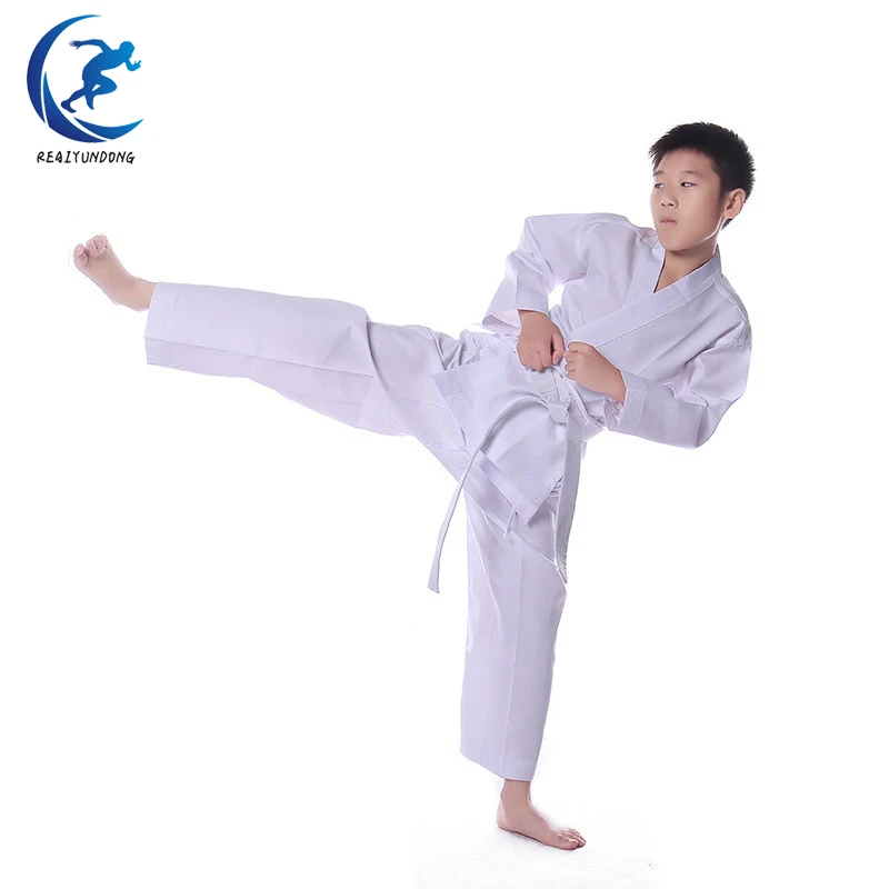 

2019 Taekwondo For Kids Adults Karate Suit Unisex White Tae Kwon Do Student Uniform Withe Belt Training Suit Sport Clothing