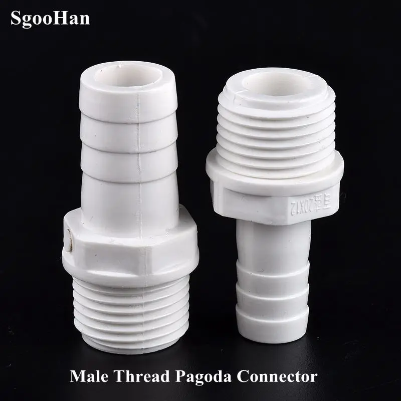 

1~20 Pcs 1/2"~3/4" Male Thread To O.D 8~16mm Pagoda Connector Soft Water Tube Adapter Aquarium Garden Irrigation Hose Connectors