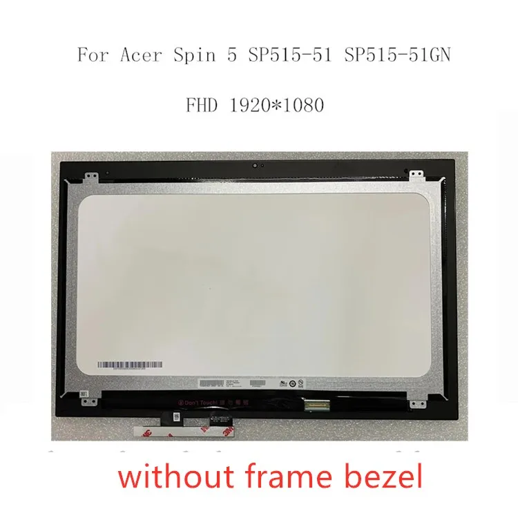 Imagem -03 - Portátil Lcd Touch Screen Digitador Assembléia com Quadro para Acer Spin Sp51551n Np515-51 Fhd Ips Display B156han06.1 15.6