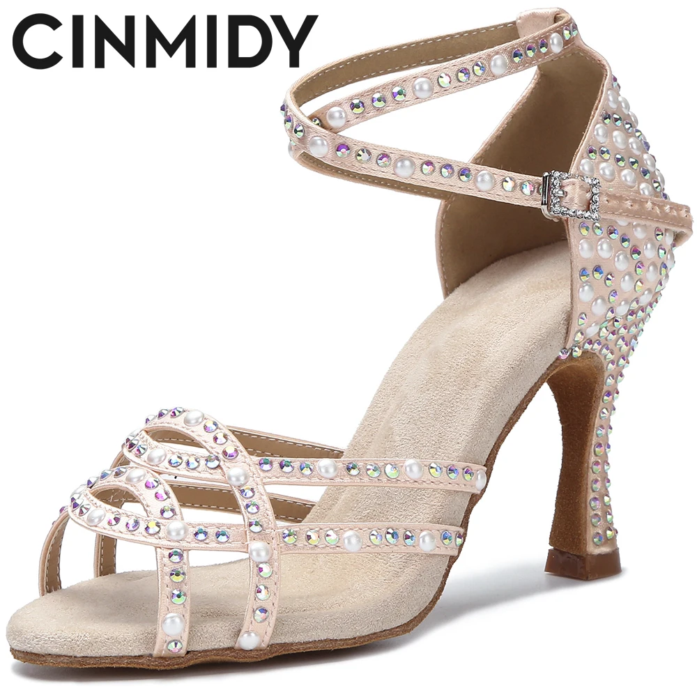 Zapatosdebailelatinocondiamantesdeimitaciónparamujer,zapatosdeentrenamientodebailedesalón,Tango,Salsa,taconesaltos,sandaliasdeboda-AliExpress201768104