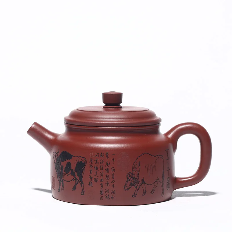 

Чайный набор ручной работы из пурпурной глины Yixing, чайник с фильтром, косметический чайник, грязь из сырой руды, чайный набор, посуда для напитков, костюм для зеленого чая, темная ворсинка