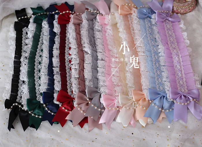 Japanese Sweet Cosplay Lolita Bonnet Headwear Retro Princess Hair Band Girl Bow Lace Hair Clip Headbands A326