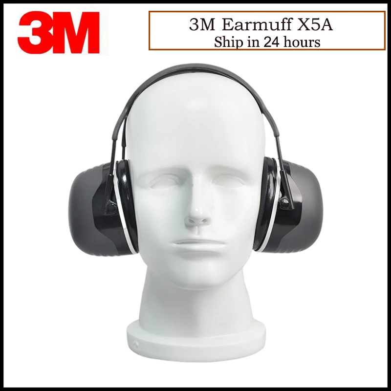 3M X5A Earmuffs Comfortable Sound Insulation Earmuffs Professional Anti-noise Hearing Protector for Drivers/Workers KU015