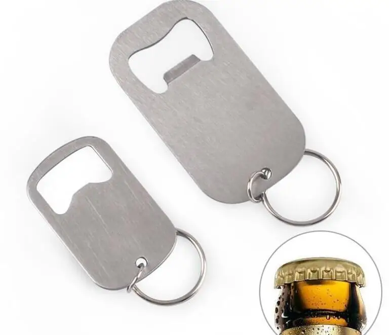 

Protable Keychain Keyring Stainless Steel Beer Bottle Opener Big and Small Size Beverage Openers Free Shipping