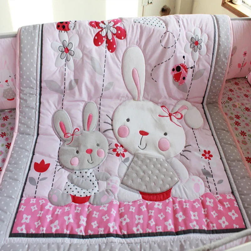 Cotton Nordic Girl Crib Bedding Sets Newborns Mattress Cover Crib Burskirs Crib Bedding Girl Provide Personal Custom Make